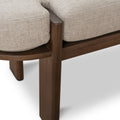 Jahoda 1.6m Walnut Elm Bench - Natural Linen