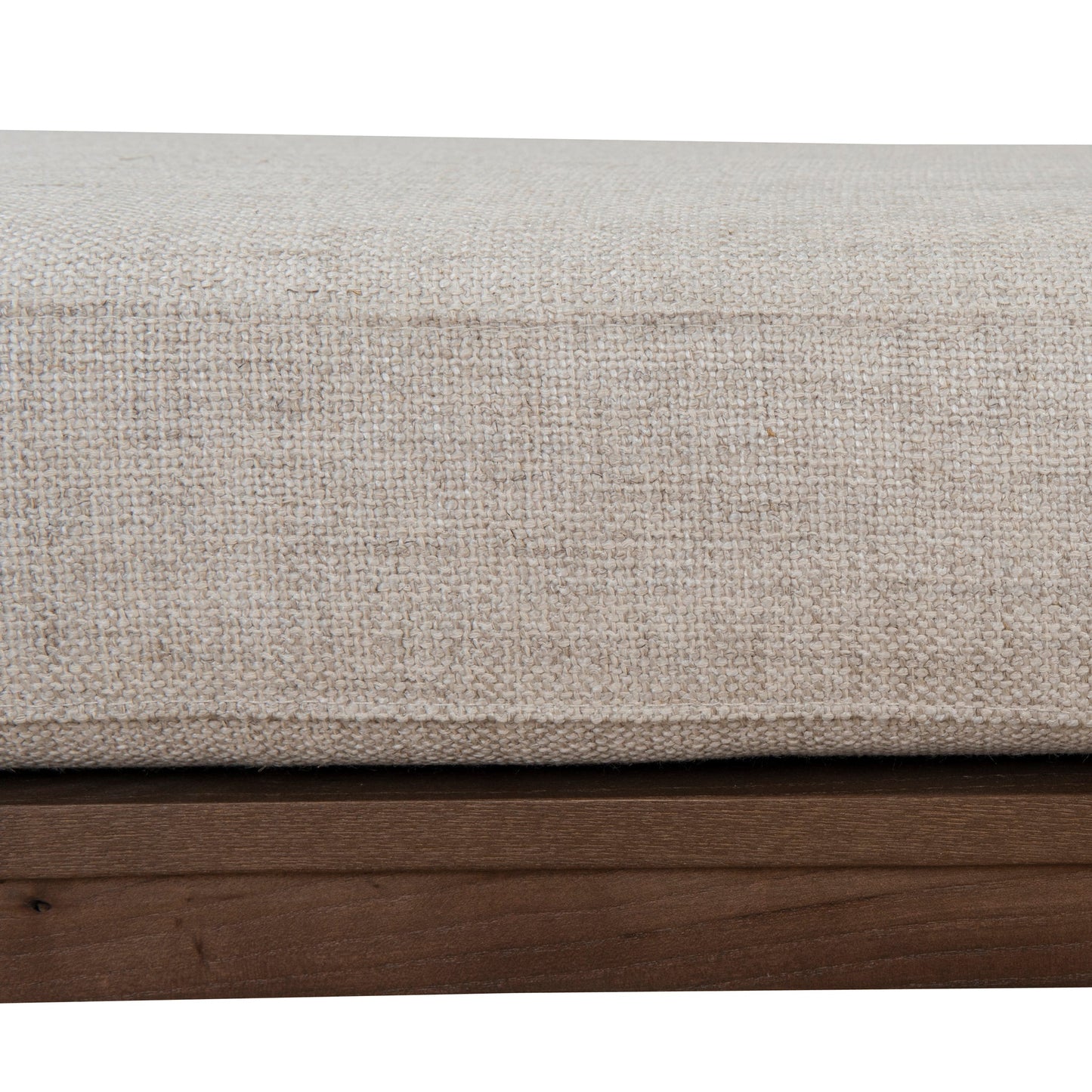 Jahoda 1.6m Walnut Elm Bench - Natural Linen