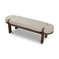 Jahoda 1.6m Walnut Elm Bench - Natural Linen