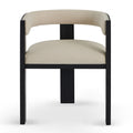 Set of 2 - Miles Black ELM Dining Chair - Light Beige