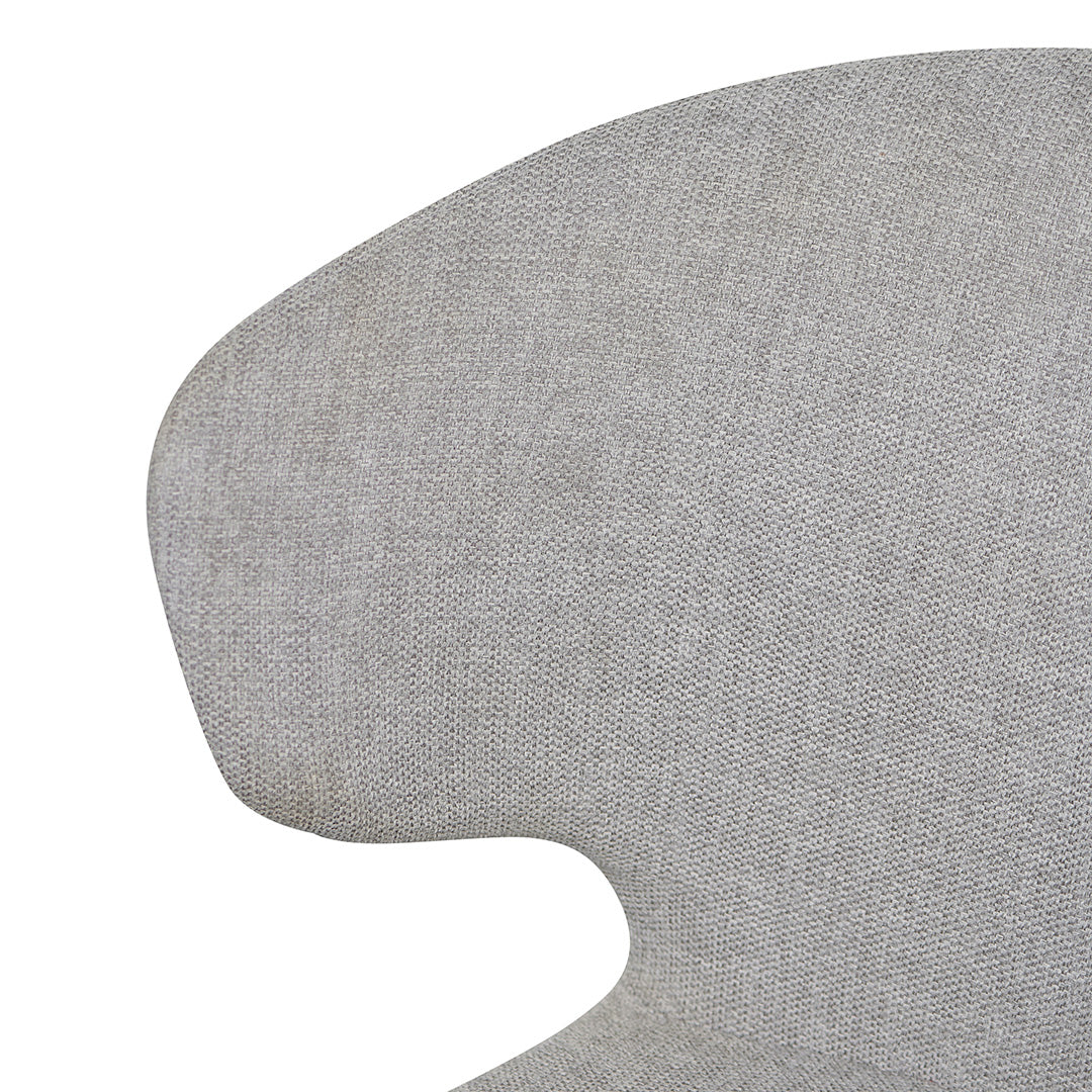 Set of 2 - Pollard Fabric Dining Chair - Coastal Light Grey