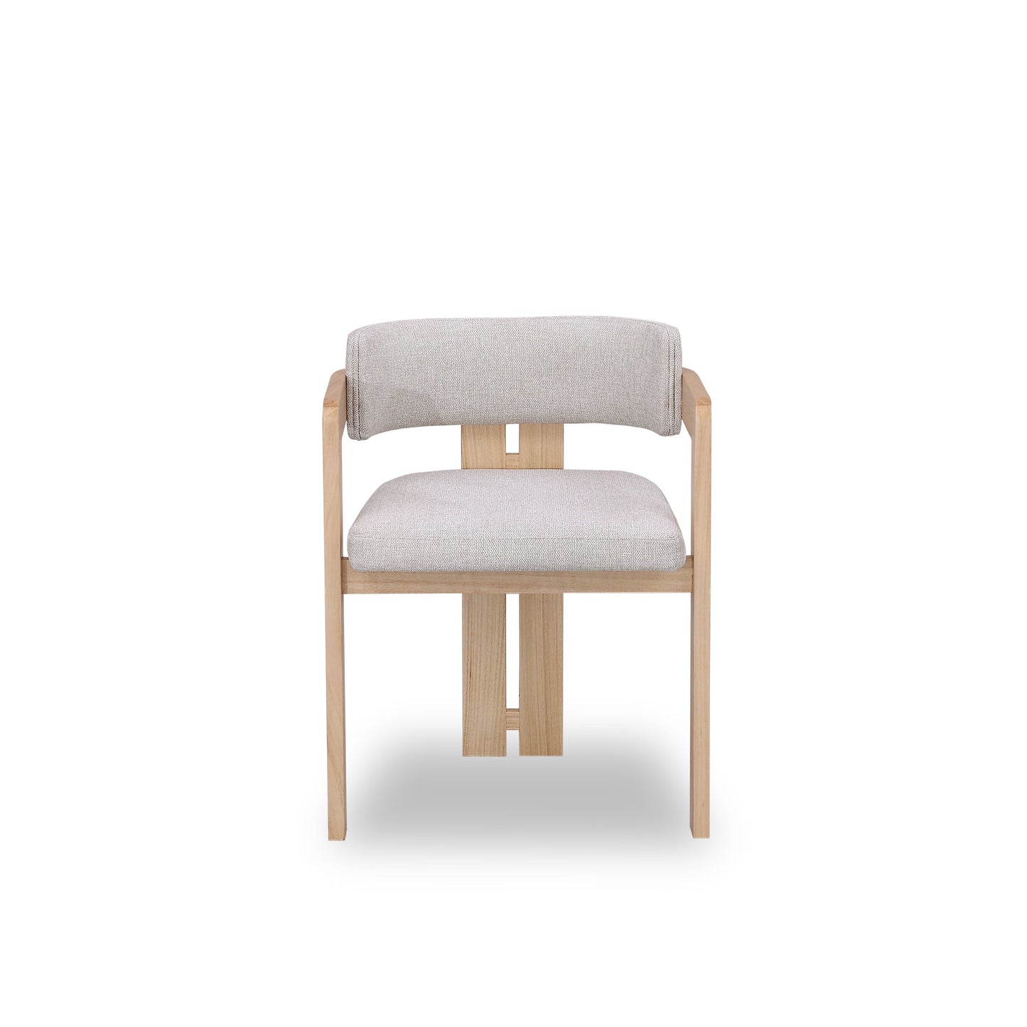 Set of 2 - Merari Natural NZ Ash Dining Chair - Stone Beige