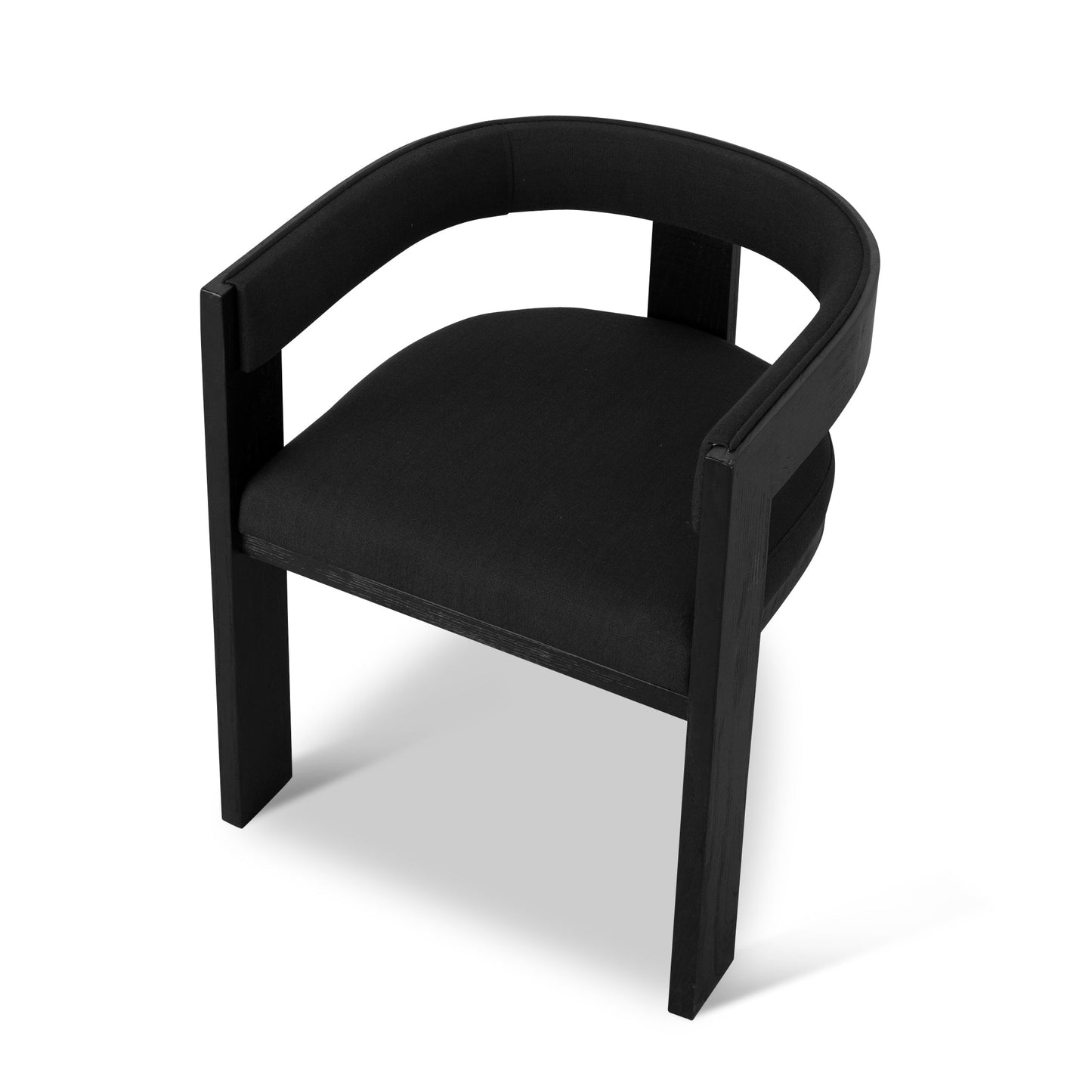 Set of 2 - Miles ELM Dining Chair - Full Black