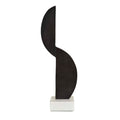 Harira Presence Sculpture - Black - Matt White Marble