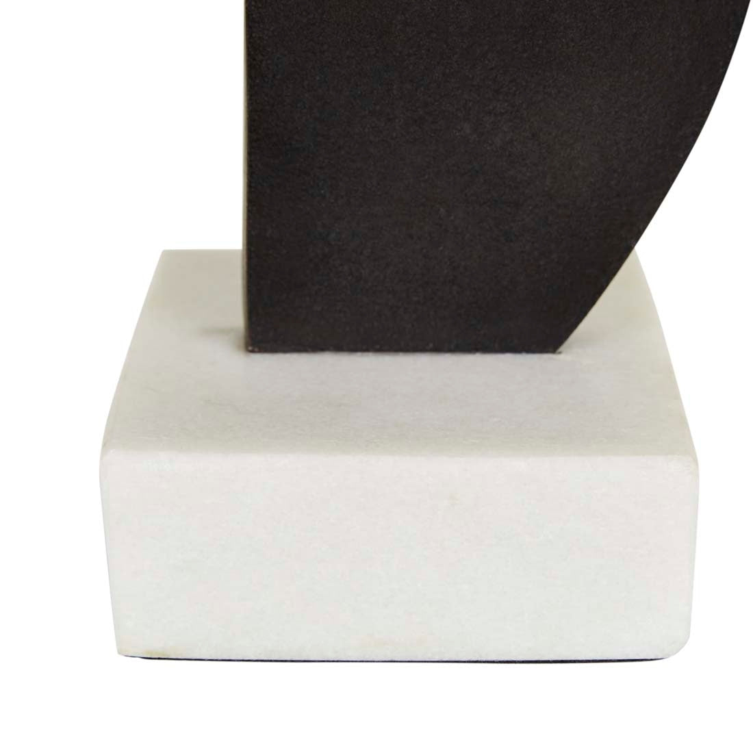 Harira Presence Sculpture - Black - Matt White Marble