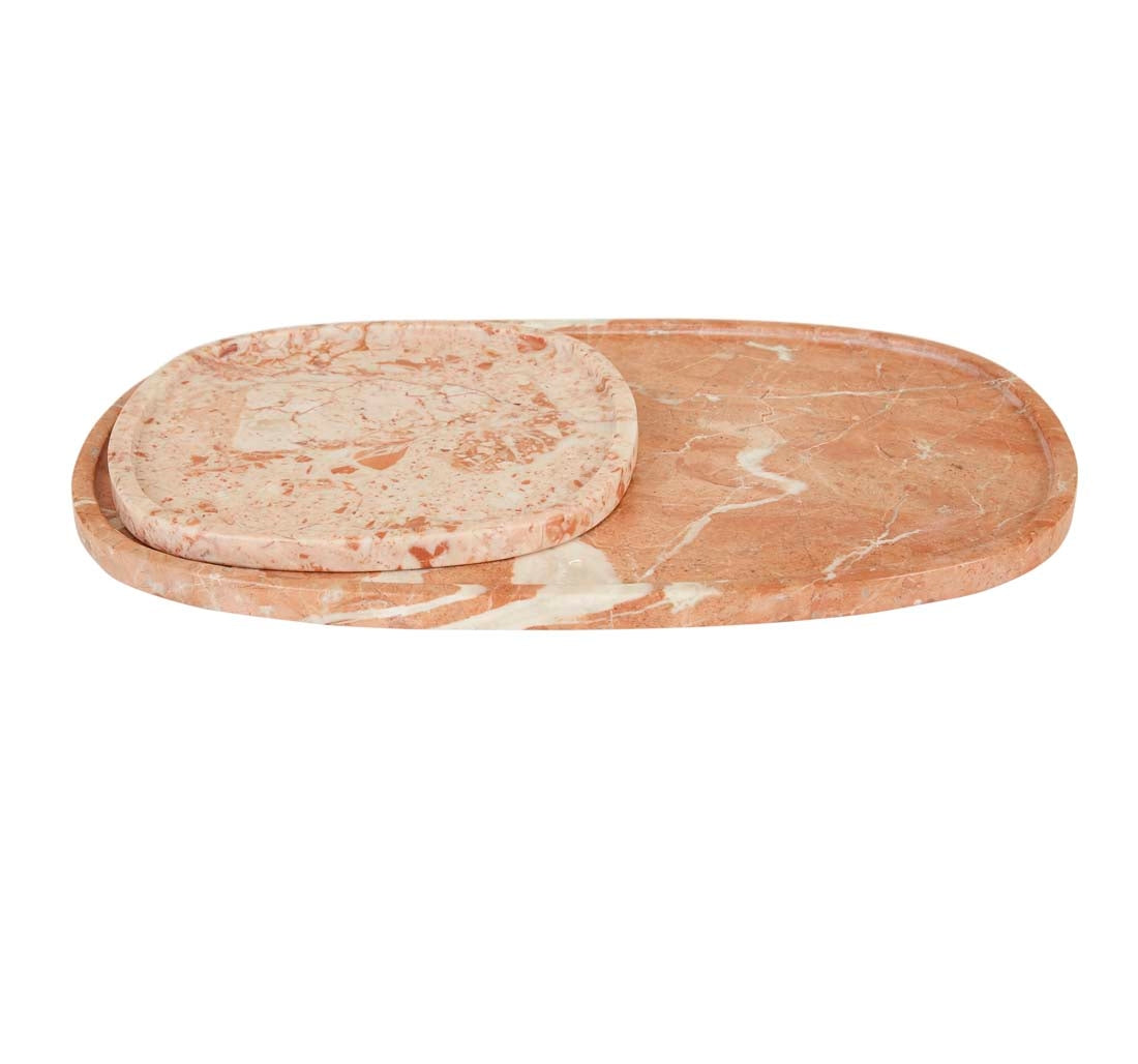 Rufus Border Tray - Blush Marble