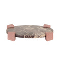 Rufus Hedra Round Tray - Cherry Marble - Red Sandstone