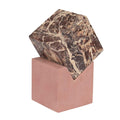 Rufus Hedra Sculpture - Cherry Marble - Red Sandstone