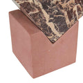 Rufus Hedra Sculpture - Cherry Marble - Red Sandstone