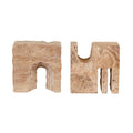 Rufus Rovine Set of 2 Bookends - Travertine