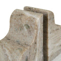 Rufus Wave Set of 2 Bookends - Oat Marble