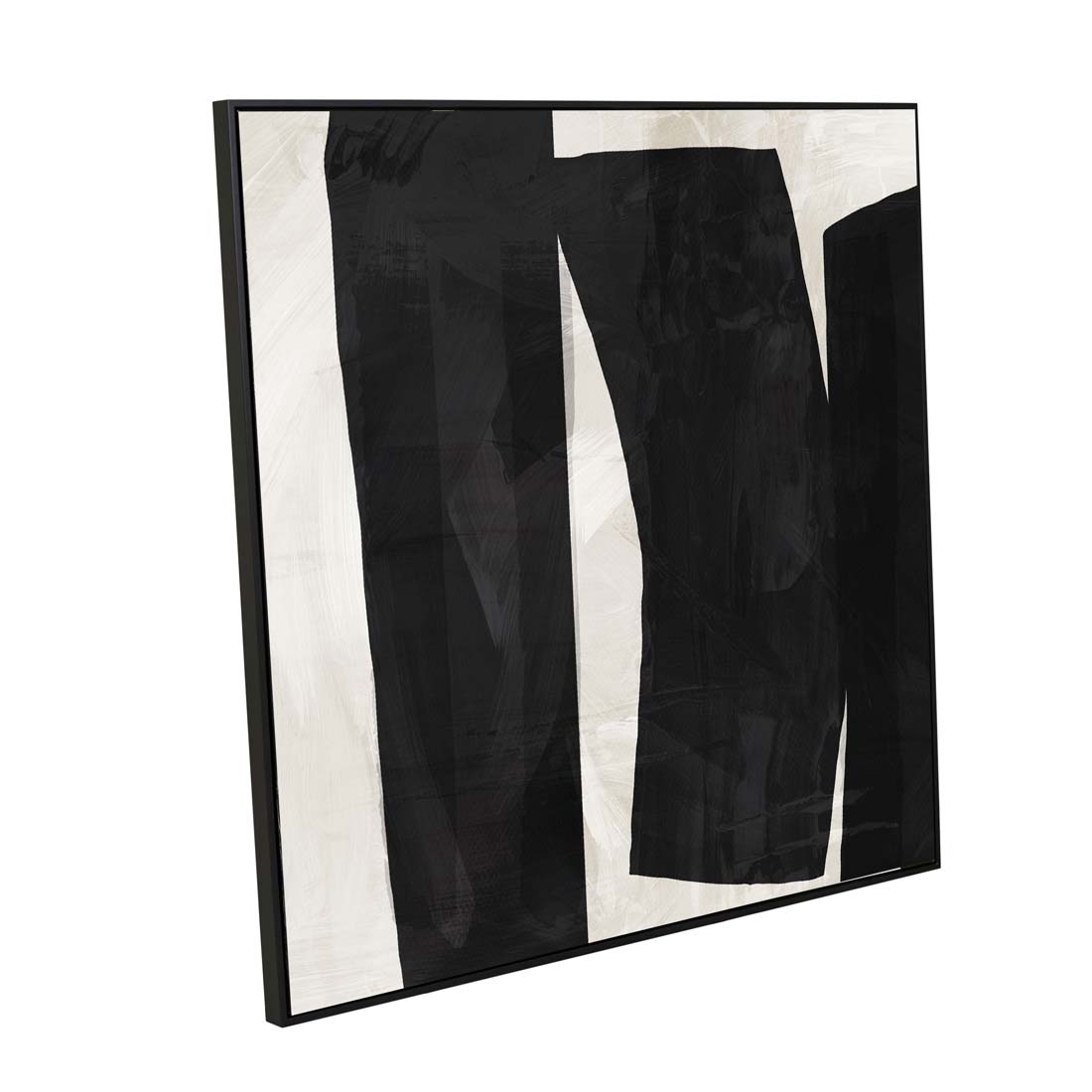 Inkstrokes Hand-Painted Wall Art - Black