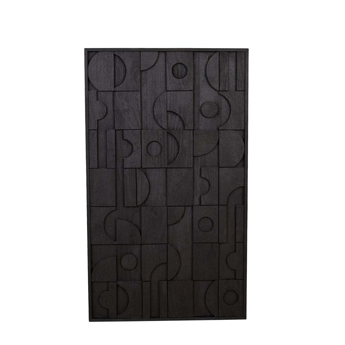 Theron Tile Wall Art - Sandblasted Black