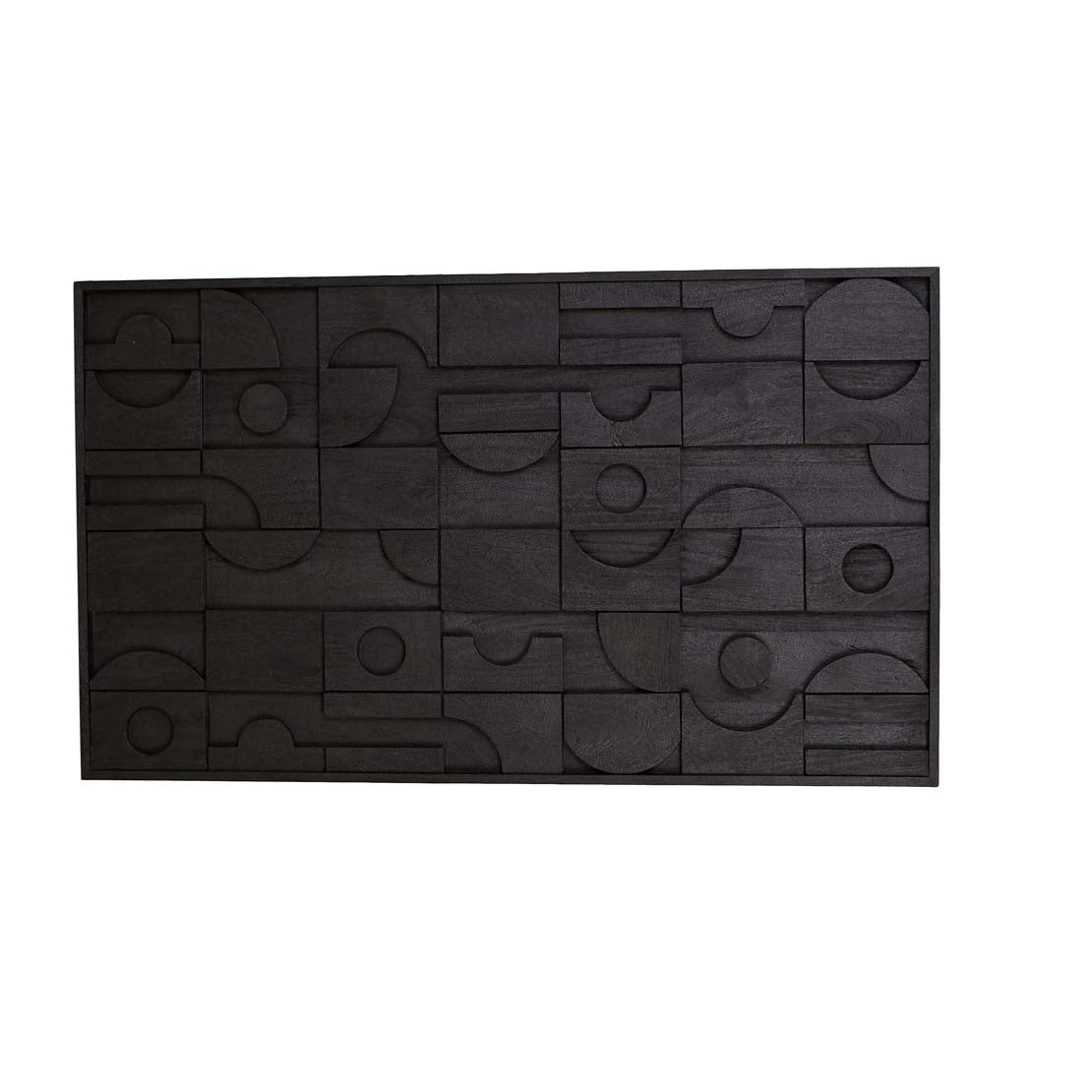 Theron Tile Wall Art - Sandblasted Black