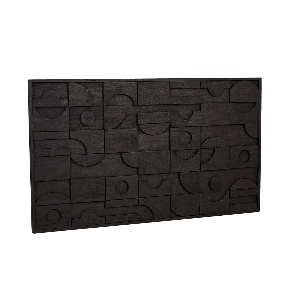 Theron Tile Wall Art - Sandblasted Black