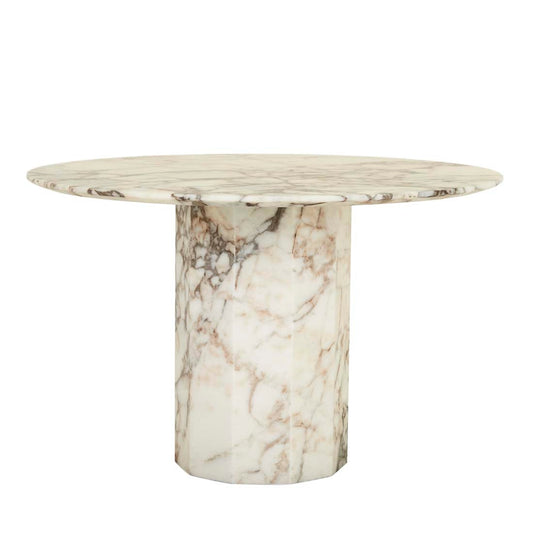 Atlas Decagon Dining Table - Matt Ocean Marble