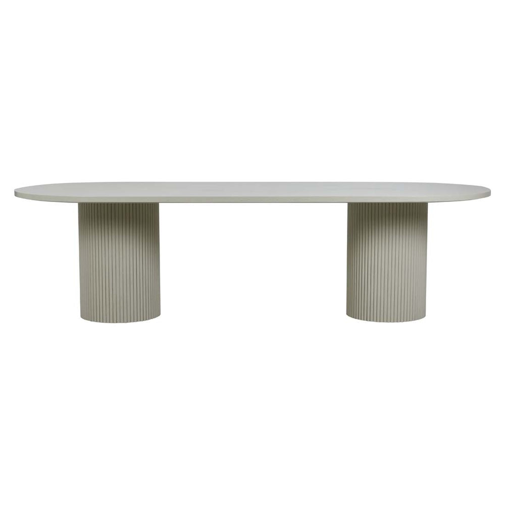 Benjamin Ripple Oval Dining Tables - Putty