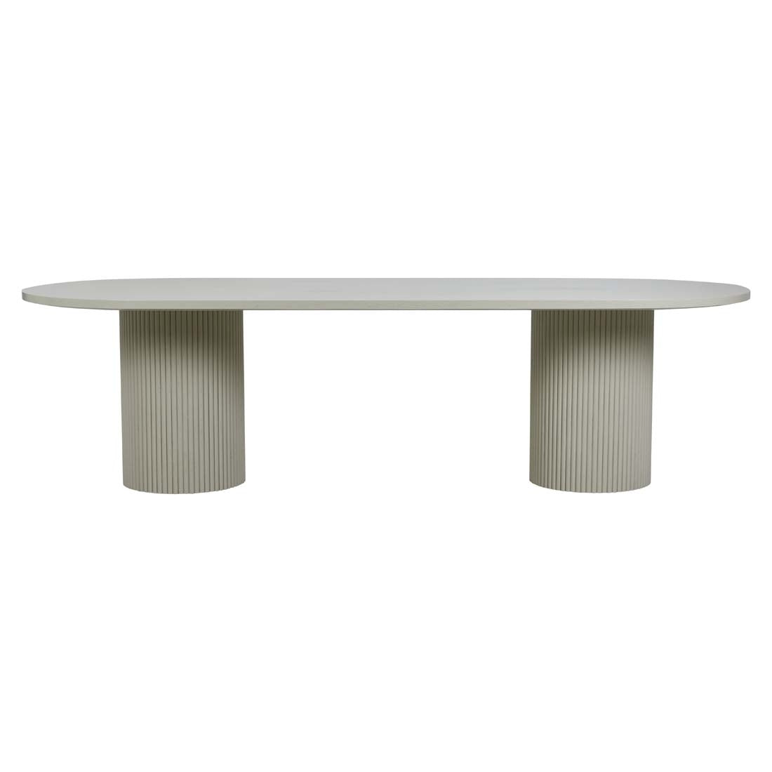 Benjamin Ripple Oval Dining Tables - Putty