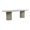 Benjamin Ripple Oval Dining Tables - Putty