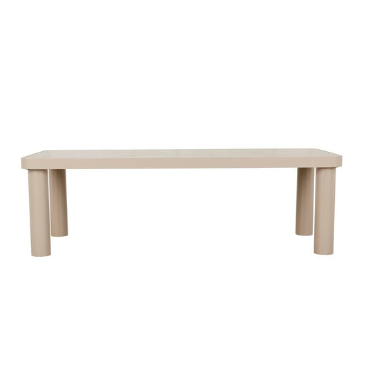 Frankie Outdoor Ceramic Dining Table - Light Grey - Clay