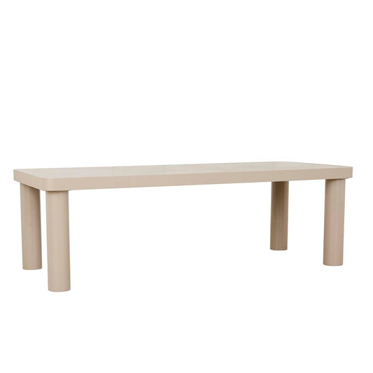 Frankie Outdoor Ceramic Dining Table - Light Grey - Clay