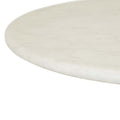 Freddie Marble Dining Table - Matt White Marble - Matt Black Oak