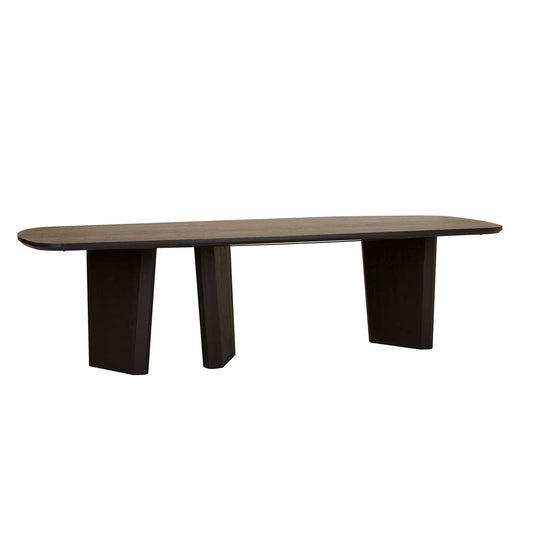 Jasper Asymmetric Dining Table - Black Oak