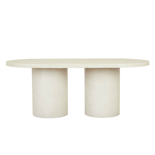 Petra Oval Dining Table - Ivory