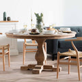 Gene Reclaimed 1.4m Round Dining Table - Rustic Natural