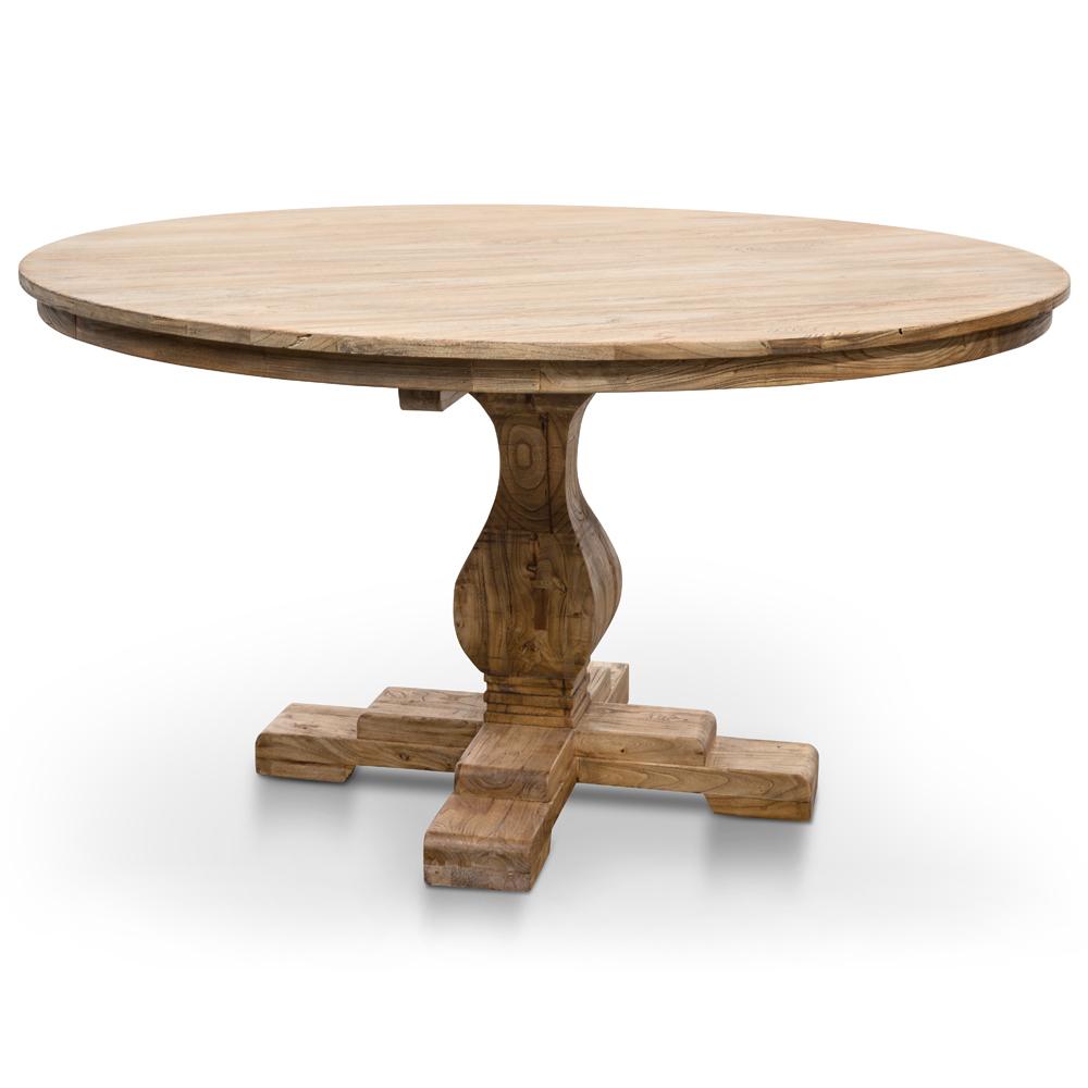 Gene Reclaimed 1.4m Round Dining Table - Rustic Natural