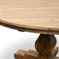 Gene Reclaimed 1.4m Round Dining Table - Rustic Natural