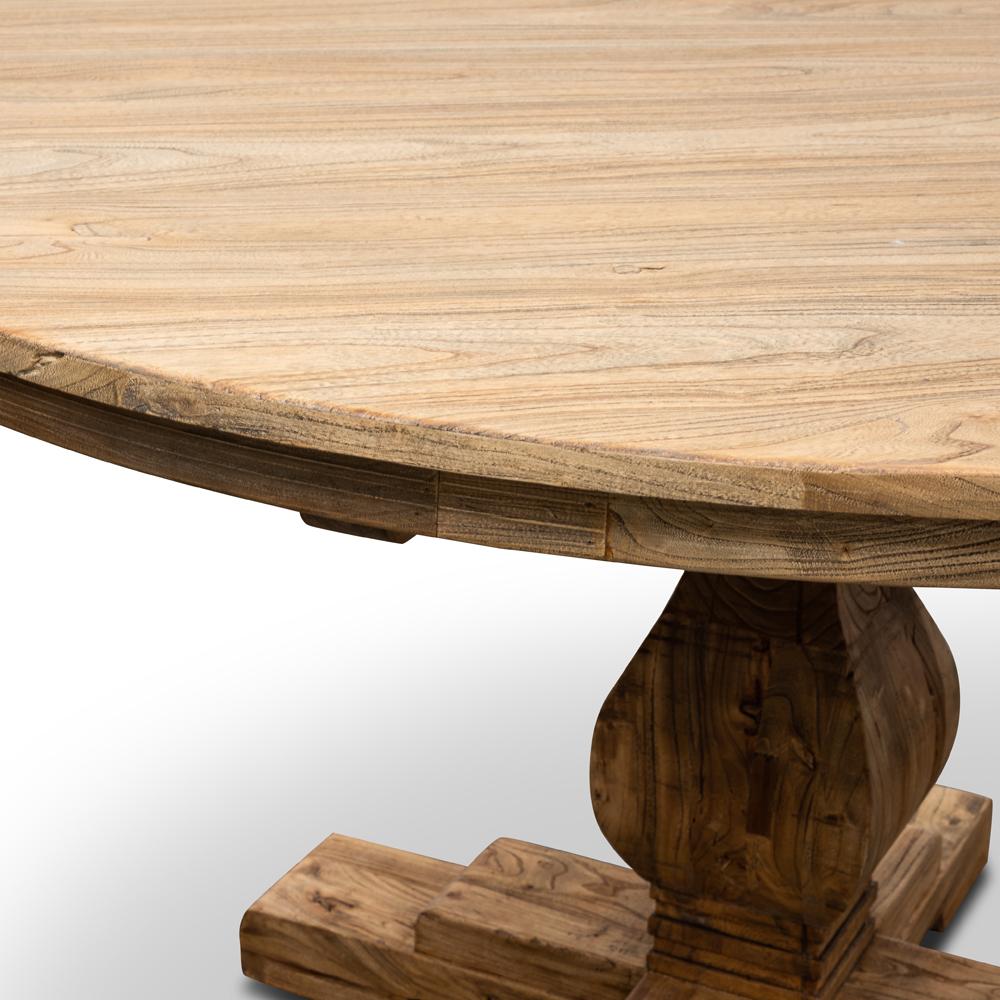 Gene Reclaimed 1.4m Round Dining Table - Rustic Natural