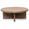 Ramona 100cm Round Coffee Table - Natural - Thick Base