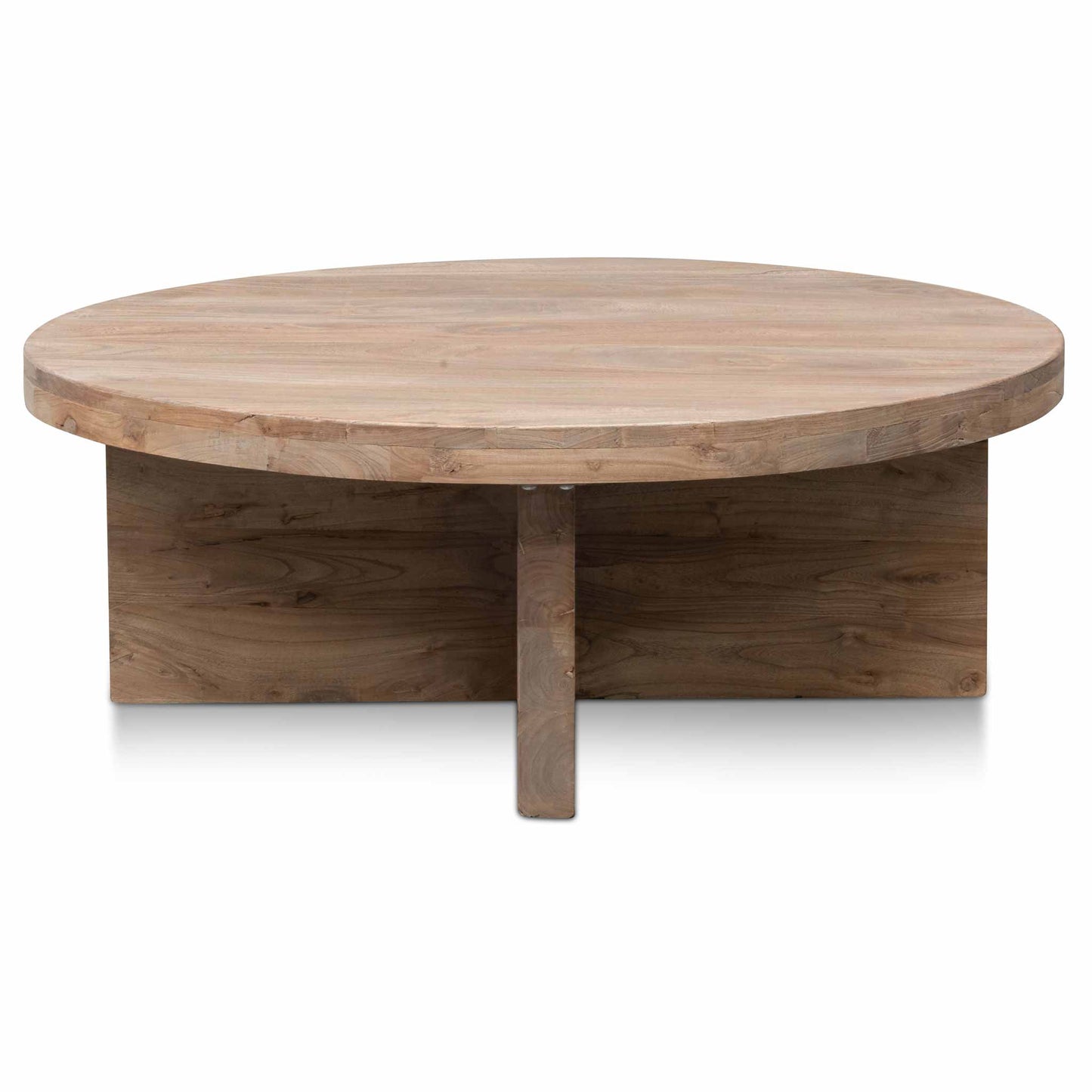 Ramona 100cm Round Coffee Table - Natural - Thick Base