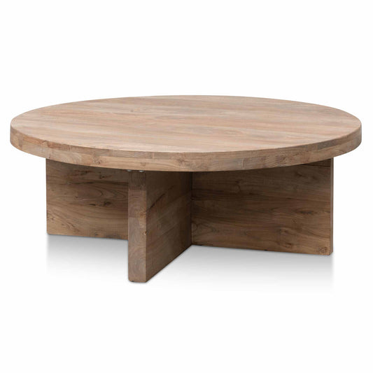 Ramona 100cm Round Coffee Table - Natural - Thick Base