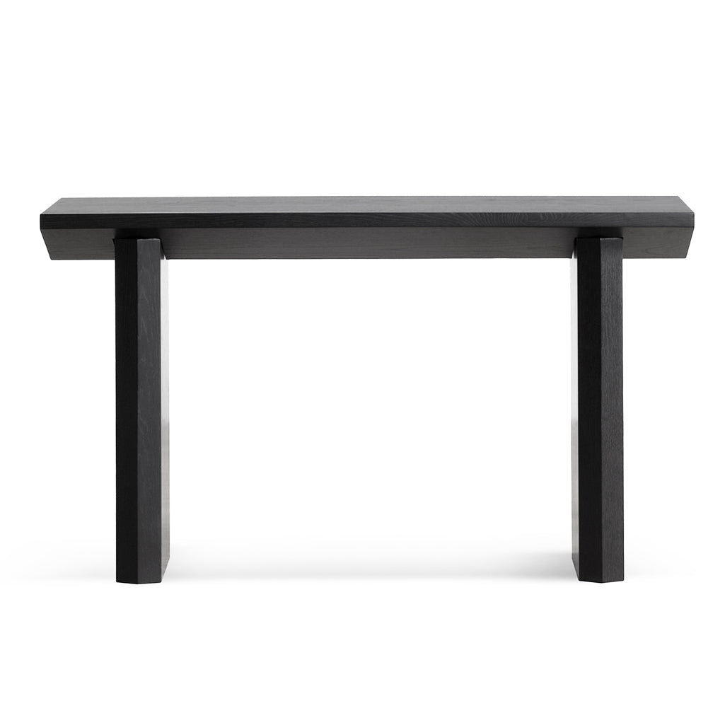 Carly 1.4m Oak Console Table - Black