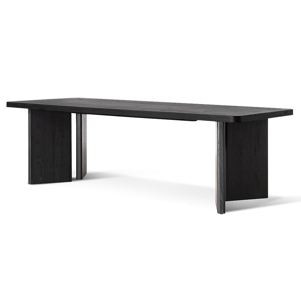 Munoz 2.4m Elm Dining Table - Full Black