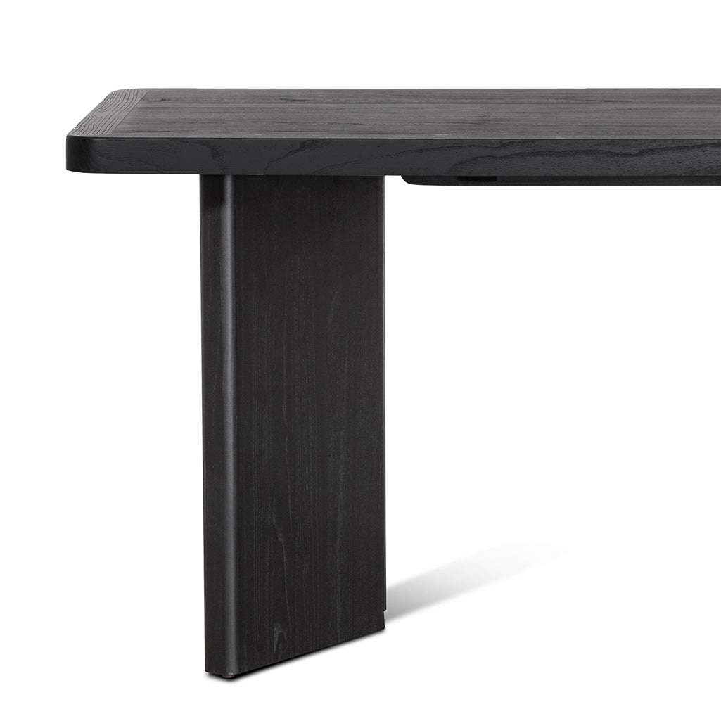 Munoz 2.4m Elm Dining Table - Full Black