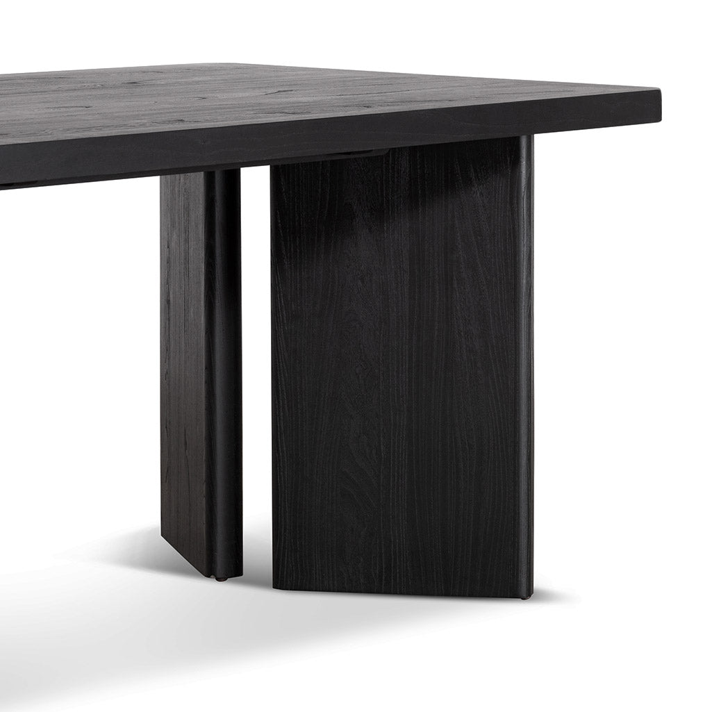 Munoz 2.4m Elm Dining Table - Full Black