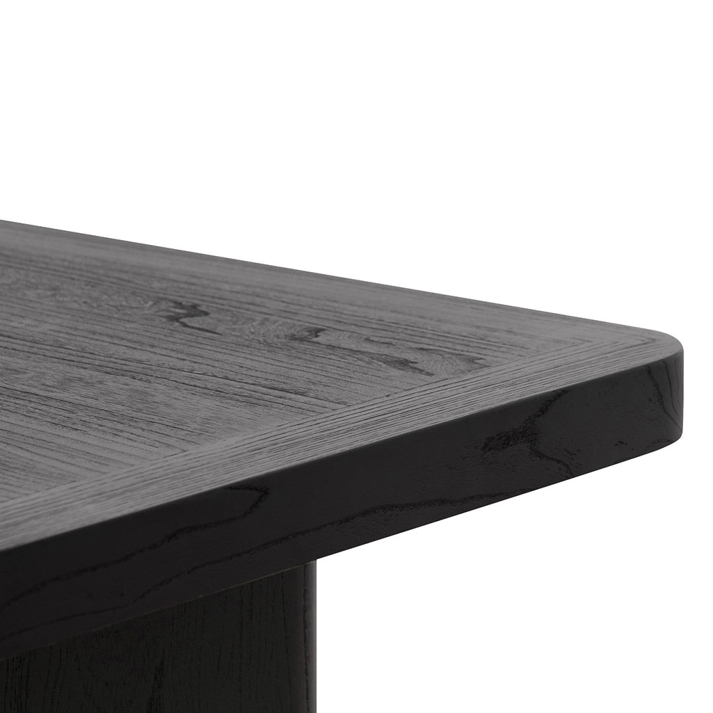 Munoz 2.4m Elm Dining Table - Full Black