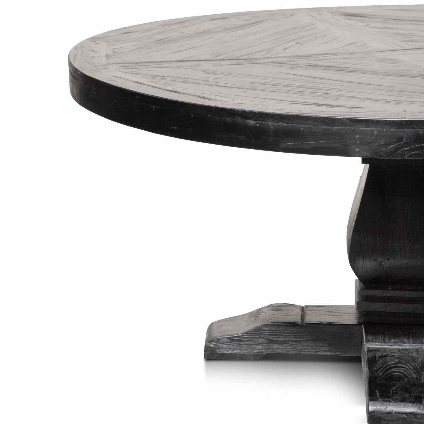 Kara 1.6m Round Dining Table - Full Black