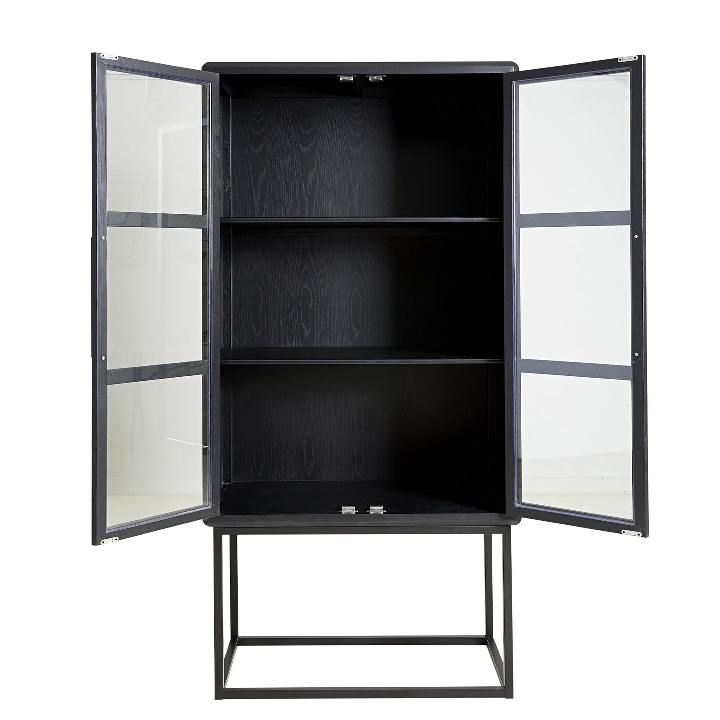 Ana Timber Cabinet - Black