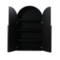 Alora 150cm (H) Ash Curve Cabinet - Full Black