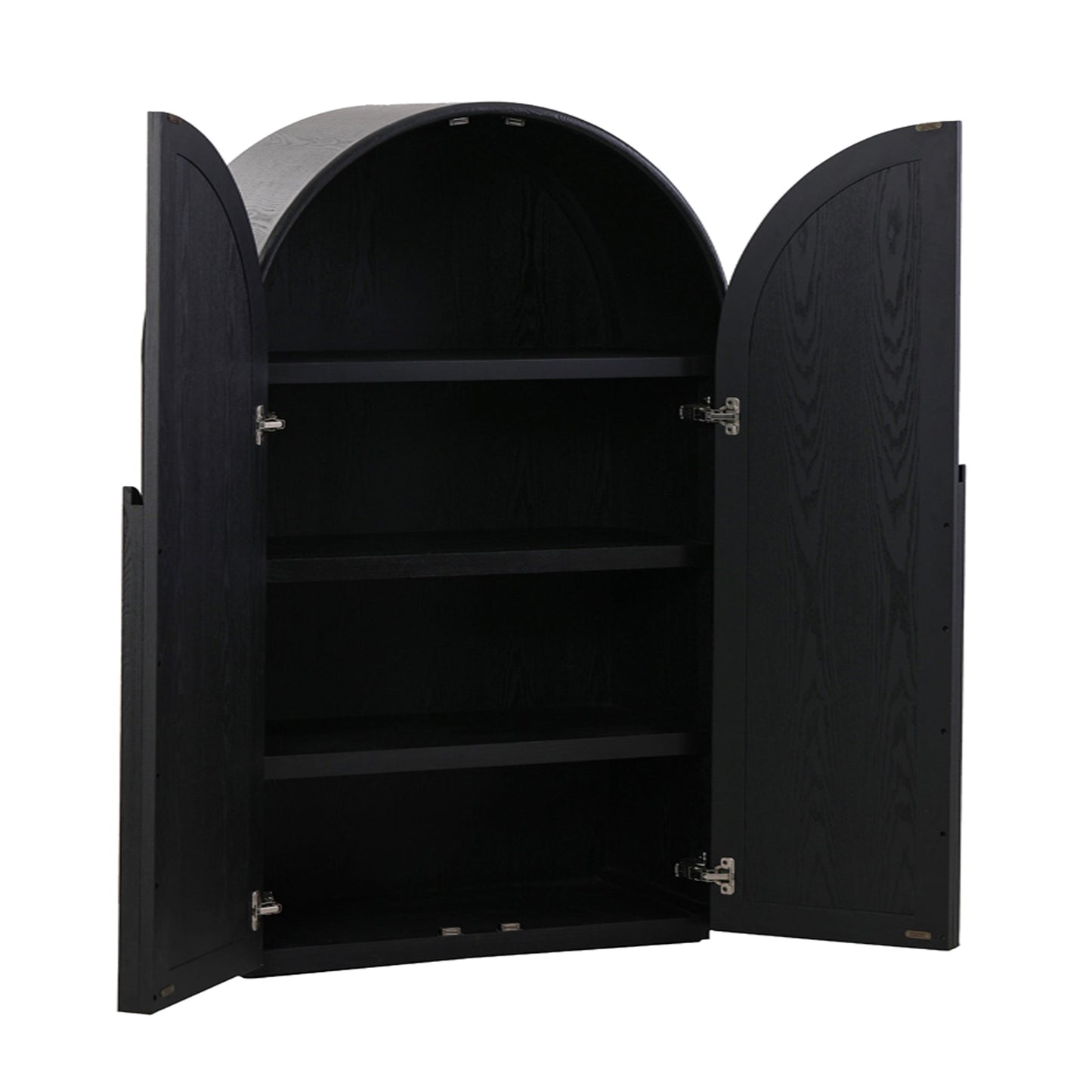 Alora 150cm (H) Ash Curve Cabinet - Full Black