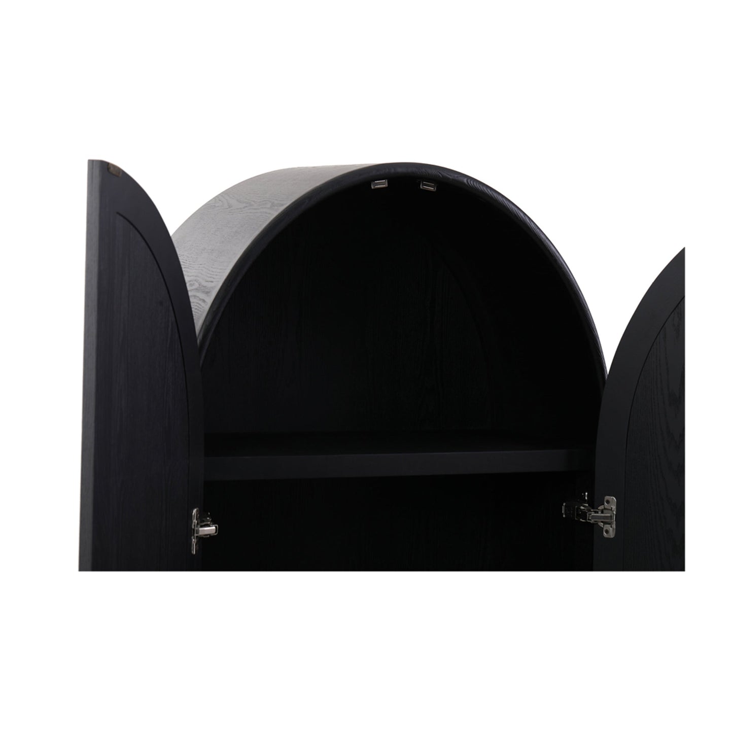 Alora 150cm (H) Ash Curve Cabinet - Full Black