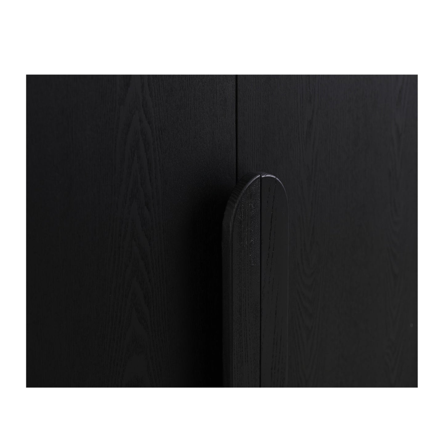 Alora 150cm (H) Ash Curve Cabinet - Full Black