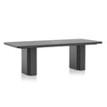 Kathleen 2.4m Elm Dining Table - Full Black