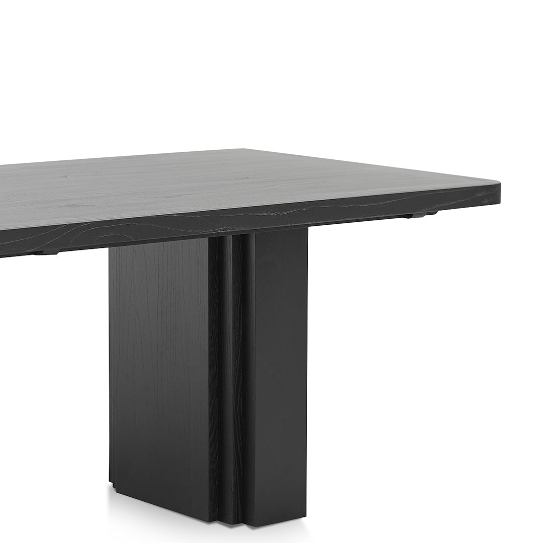 Kathleen 2.4m Elm Dining Table - Full Black