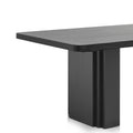 Kathleen 2.4m Elm Dining Table - Full Black