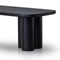 Hallie 2.4m Elm Dining Table - Full Black